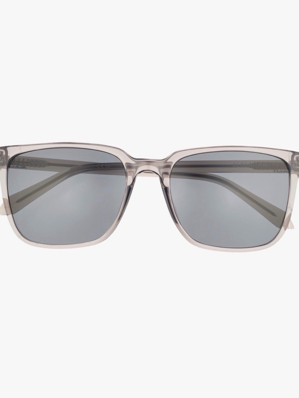 Quay Australia Men’s Grey Square Sunglasses NWT Clear - Picture 2 of 3